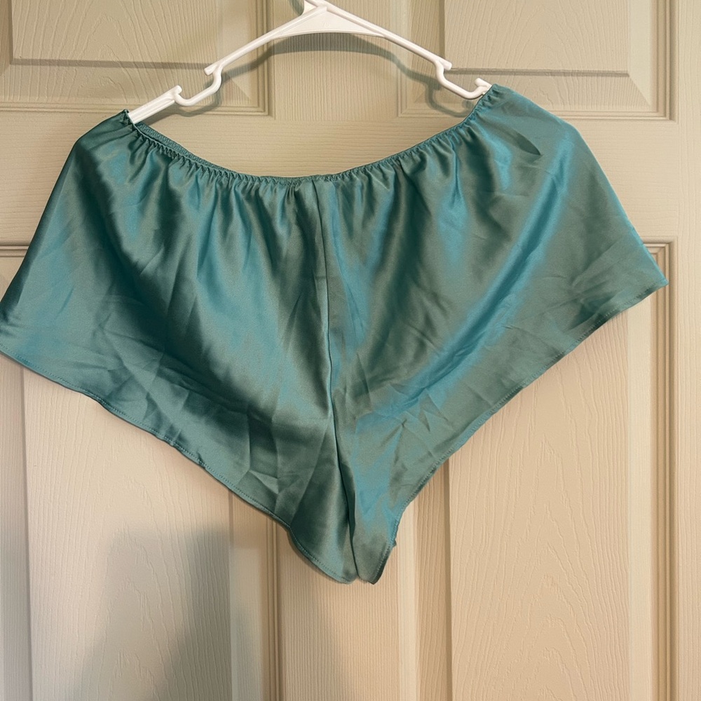 Victoria's Secret Teal Satin Lounge Shorts